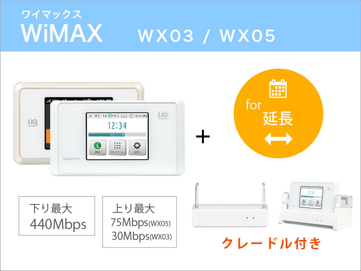 [延長]WiMAX WX05 クレードルセット