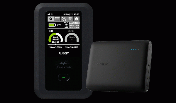 docomo FS050W 無制限 モバイルバッテリーセット