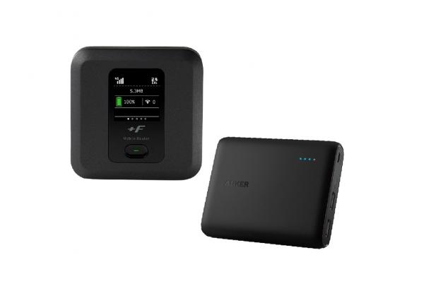 富士ソフトFS040W 30GB (au KDDI SIM搭載) モバイルバッテリーセット