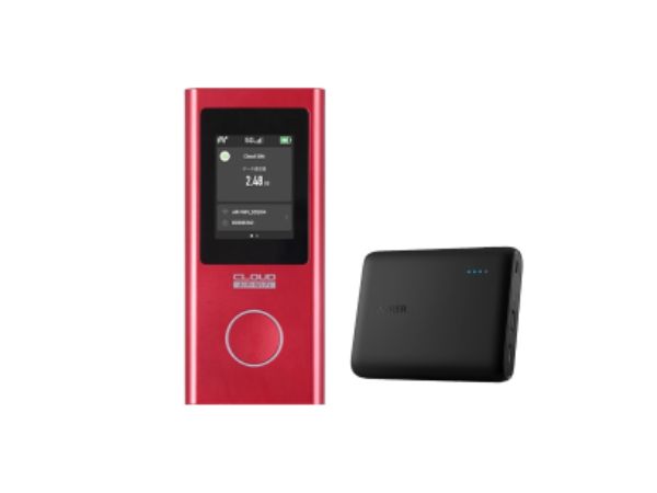 ヨーロッパ 43ヵ国プラン　5GB/日　CLOUD AiR-2　モバイルバッテリーセット