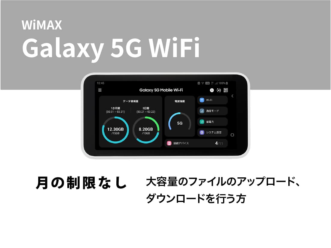UQ WiMAX Galaxy 5G WiFi